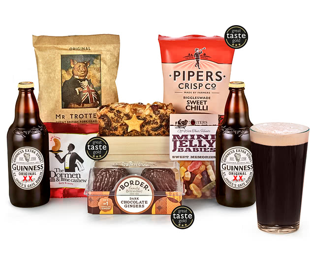 Valentine's Day Man Crate & Snack Selection Tray With Guinness